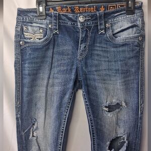 Rock Revival Yalen Distressed Jeans Size 26